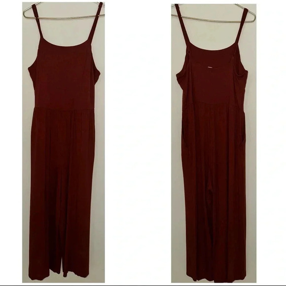 Old Navy Brown Knit Cami Wide Leg Jumpsuit Size L - Picture 3 of 7